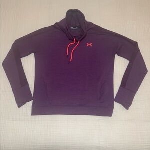 Under Armour Dark Purple Sweatshirt with Bright Orange Accents